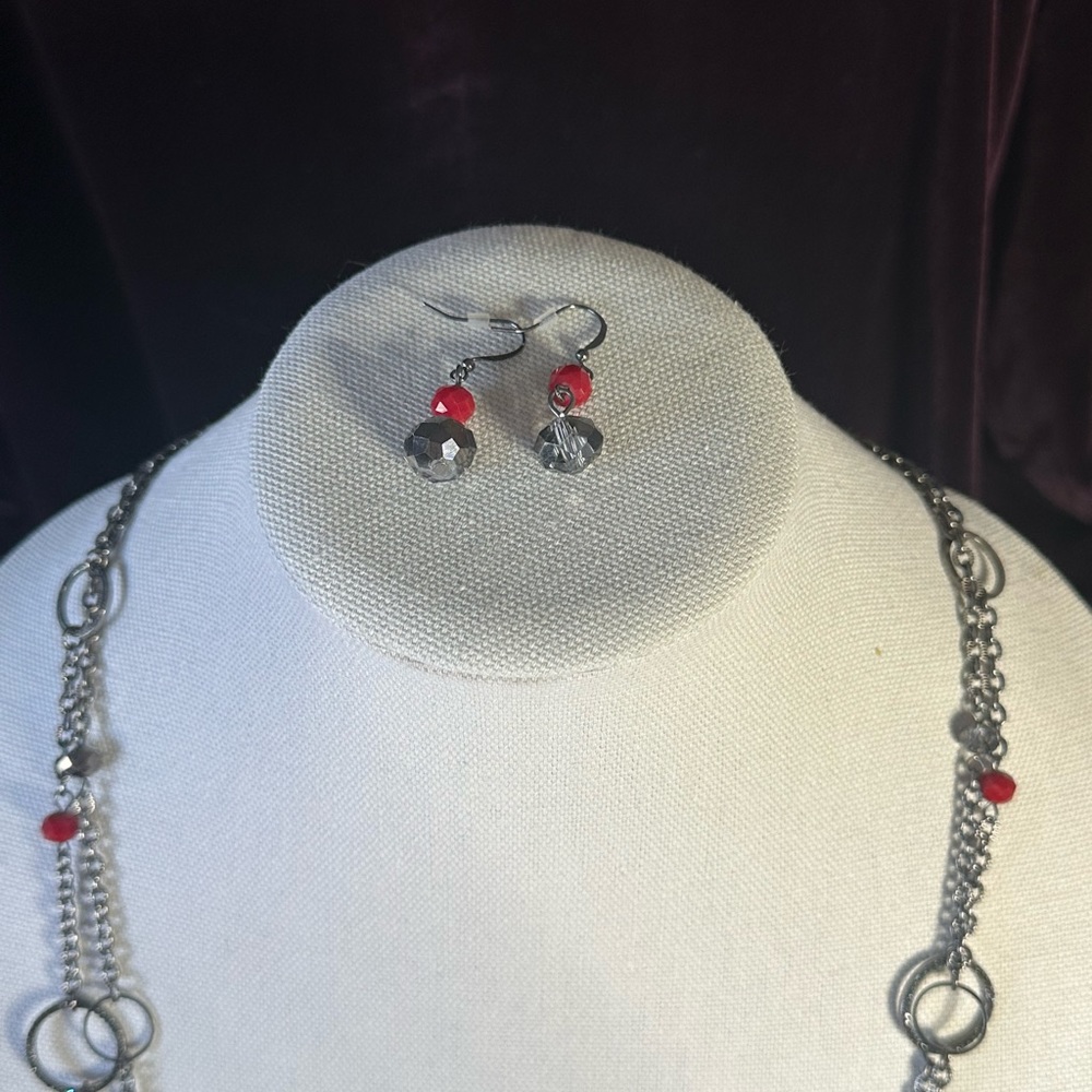 Necklace and earrings